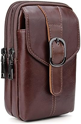 La Farah Leather Cell Phone Holster Wallet for iPhone X, iPhone 8/7 Plus,iPhone 6/6s, Samsung S8/S9,Note 8, Vertical Waist Pack Belt Pouch Purse for Men