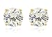 Lux Accessories Goldtone Plated CZ Stud Earrings with Silvertone base & Highest Grade AAA CZ Stone
