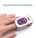 Fingertip Pulse Oximeter by LotFancy - Spo2 Blood Oxygen Saturation Monitor with Lanyard, Large OLED Display, Portable for Sports Use, FDA Approved (Pink)