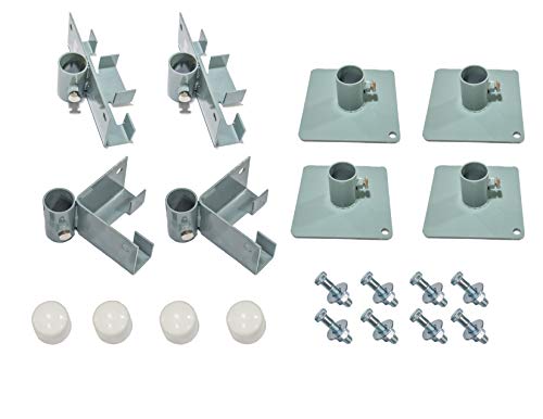 Tommy Docks 16 FT Bracket Kits for T-Style, L-Style & Straight Dock Section with Augers - Lite Duty Steel Boat Dock Hardware & Marine Accessories ... (Straight, Foot Pads) - Thumbnail 2