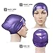 Swim Cap for Long Hair by KOOLSOLY Waterproof Swimming Cap Unisex Premium Silicone No-Slip Keeps Hair Dry ,Large Silicone Swimming Cap for Women Girls Men and Adult