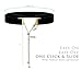 Gothic Black Velvet Choker with Amethyst Teardrop Crystal Pendant – Fashionable Stretchy Choke Necklace With Adjustable Click & Slide Closure – Accessory Christmas Gifts For Girls, Teens & Adult Women