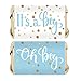Blue and Gold It's a Boy Baby Shower Wrappers for Mini Chocolate Bars, Baby Shower Party Favor Candy Stickers - 42 Count