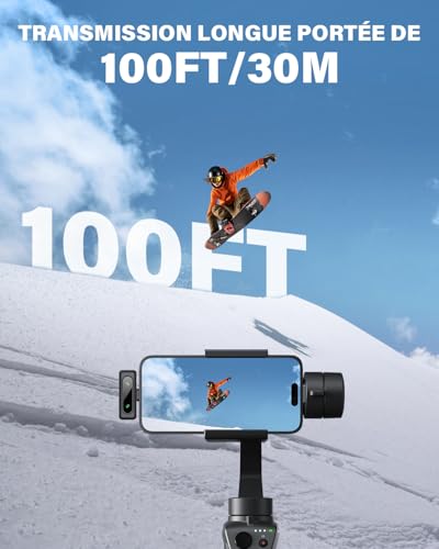 Newmight Wireless Microphone Tie - Plug & Play Compatible with iPhone/Android/PC | Magnetic Mount,Noise Reduction,30M Range,Microphone Telephone for Youtube Podcast Vlog