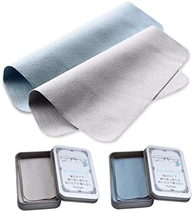 メガネ くもり止めクロス めがね 曇り止め21進化版 くもりどめ約700回繰り返し くもりどめ 強力48時間効果持続眼鏡曇り止め めがねふき クロス 曇らない 曇り防止 スマホ ゴーグル サングラス カメラレンズ対応 1グレー 1ブルー