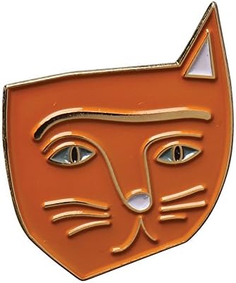 Women's Artist Cat Pins - Enamel On Metal - 1" High - Vincat Van Gogh