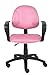 Boss Office Products Perfect Posture Delux Microfiber Task Chair with Loop Arms in Pink