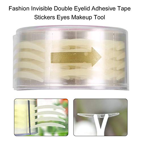 Liobaba 300 Pairs Double Eyelid Tape Stickers,Invisible Eye Stickers Natural Waterproof Eye Tape Adhesive Magic Charm Big Eye Fiber Glue Tapes 2 Roller + Shaped Fork