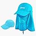 icolor Women Sun Cap Fishing Hats Summer Outdoor Travel Beach Sun Protection Ponytail Hole Golf Hat with UPF 50+ Neck & Face Flap Cover