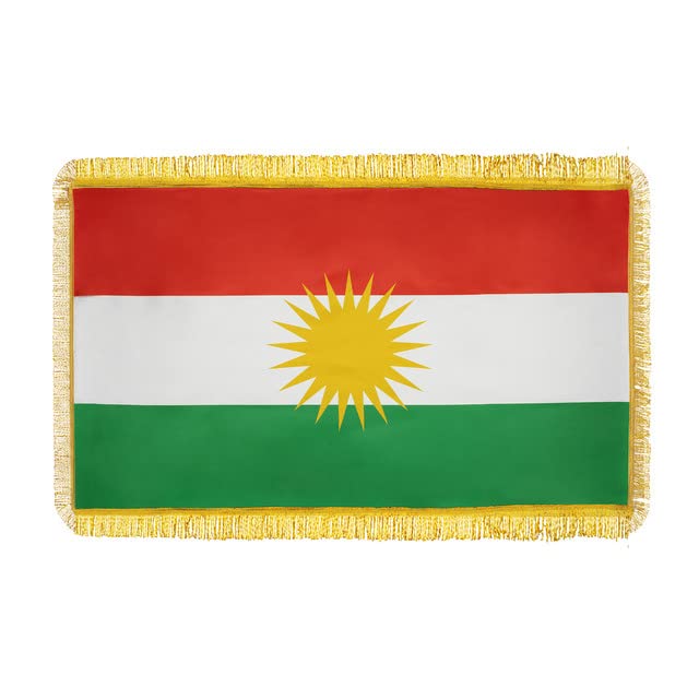 Moving Mountains Kurdish Flag, Yellow,Green,White,Red