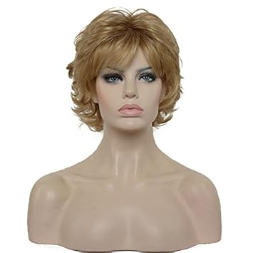 Amazon Com Hjys Wig In Beauty Wigs Strawberry Blonde Short Curly