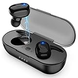 Wireless Earbuds, Bluetooth 5.0 Wireless Headphones, in-Ear Sweat-Proof Stereo Wireless Earphones with Portable Charging Case, Mic