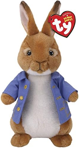 2018 TY Beanie Baby 8" Peter Rabbit Plush Animal Stuffed Toy with Ty Heart Tags