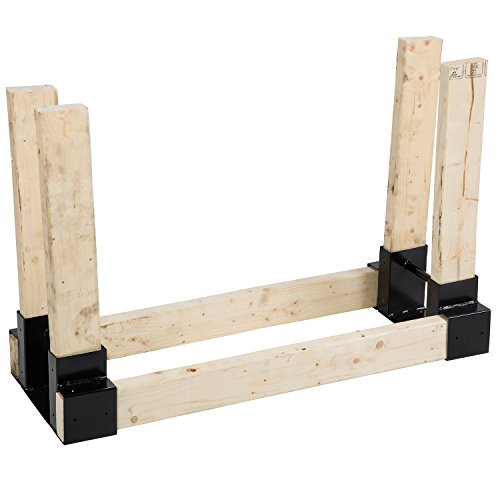 RuggedMade Firewood Log Rack Bracket Kit, Adjustable Wood Drying Steel Holder - Thumbnail 4