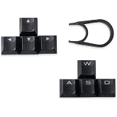 HUYUN Texture Tactility Backlit Keycaps Replacement for Cherry 2.0/5.0/6.0/9.0 Alienware AW510K/ikbc S200/K70 RGB MK.2 LP Low Profile Keyboard (Black)