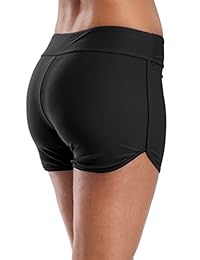 ALove pantalones cortos para nada, elastizados, sólidos para mujer