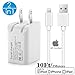 2in1 [ Apple MFi Certified ] 10Ft Lightning Cable/Cord + 5V/2.4A Dual Port USB Wall Plug Charger Block/Charging Cube/Brick/Box Power Adapter For iPhone XS Max XR X 8 Plus 7 6s 6 5s 5 iPad Air Pro Mini primary