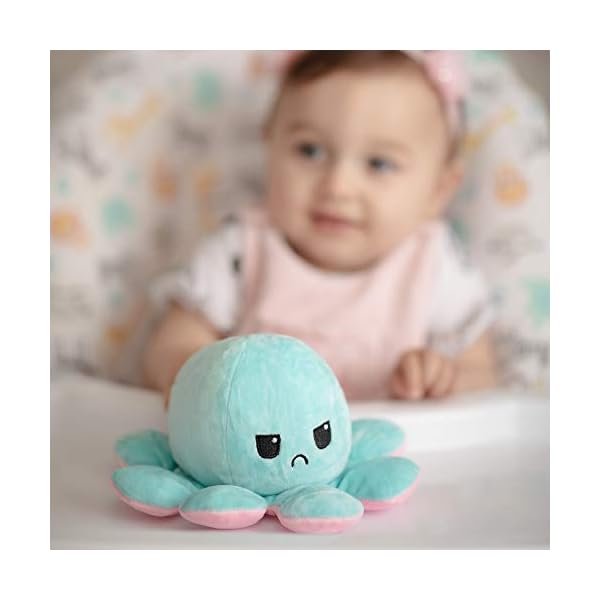 JUNIORE-Reversible-Octopus-Double-Sided-Flip-Octopus-Doll-Small-Stuffed-Animal-Cute-Reversible-Plush-Toy-for-Kids-Boys-Girls-Infants-Adults-Teens-Mood-Plush-Emotions-Pink-Light-Blue JUNIORE Flip Octopus - Double Sided Reversible Octopus Doll Small Stuffed Animal Cute Flip Plush Toy for Kids Boys Girls…