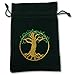 FindSomethingDifferent Tree of Life Tarot Bag Embroidered Velvet 180 x 130mm