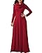 SCORP Womens Cowl Neck Long Sleeve Fit and Flare Full Length Maxi Formal Party Dress