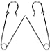 Pistha Safety Pins 20 PCS 2 Inch Silver Ton Brooches for Blankets, Skirts, Kits, Knitted Fabric and Crafts