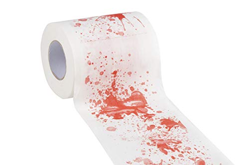 Halloween Toilet Paper 4 Rolls Gag Gift Novelty Toilet Paper Blood Printed Bath Tissue Joke Toilet Paper For Funny Gag Gifts 250 Sheets Per Roll Prank Crazy