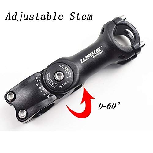 Lightbeam MTB BMX Road Bike 31.8 110mm 0-60 Degree Adjustable Bicycle Handlebar Riser Extender Bike Stem Riser Head Up Adapter Aluminum Alloy - Thumbnail 2