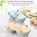 Microwave Egg Poacher BPA Free & Dishwasher Safe Dual Caves Poached Egg Maker Double Cups Egg Cooker Microwave Poached Egg Steamer Kitchen Gadget (Nordic Blue)