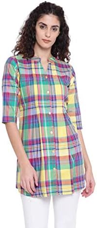 Women's Plaid Check Print Tunic