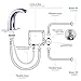 Fyeer Automatic Touchless Bathroom Faucet, Motion Sensor Activated Hands Free Basin Mixer Tap with Deck Plate and Control Box