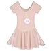 Arshiner Girls Ballet Leotard with Chiffon Tutu Skirt Dance Wear Short Sleeve Toddler Ballerina Outfit Dress