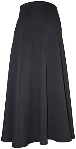 Women Maternity Skirt Velvet Thickening Warm Pregnant Skirts (XXL, Black)
