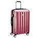 DELSEY PARIS Helium Aero Hardside Expandable Luggage with Spinner Wheels, Peony Pink, Checked-Medium 24 Inch