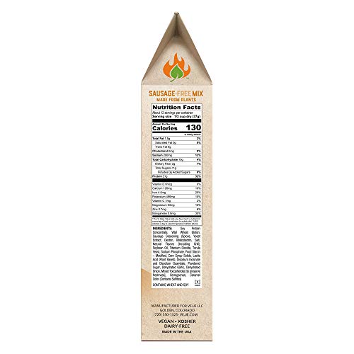 Vejje Meat-Free Mixes (SAUSAGE-FREE MIX) (Single Box) (Makes 3 Pounds)