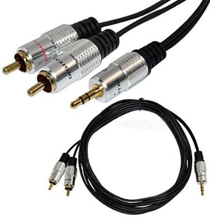 EIOU 1.5M PURE 3.5mm Stereo Audio Jack to 2 RCA Twin Phono Plug 24K Gold Cable Lead OFC