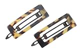 Charles J. Wahba Mini Rectangle Cutout Delrin Barrette Pair