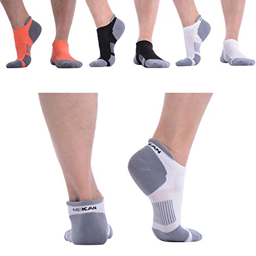 image for White Running Socks MEIKAN Men’s Women's Seamless Moisture Wicking L