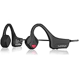 YouthWhisper Bone Conduction Headphones Bluetooth, Wireless Open-Ear Headset with Microphones,Titanium Lightweight Sweat Resi