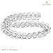 BEADNOVA White Clear Crystal Quartz Gemstone Round Loose Beads for Jewelry Making (10mm, 36-38pcs)