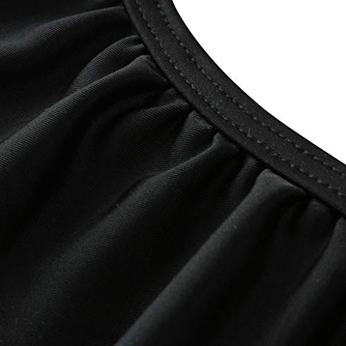 ANJUNIE Women's Lace up Sandbar Swim Skort Skirt Bikini Bottom Bowknot Side Swimsuit with Brief(Black,M)
