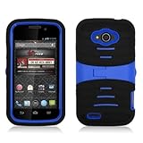 AIMO Rugged Wave Armor Case w/ Built-in Kickstand for ZTE Reef N810 [Virgin Mobile]
