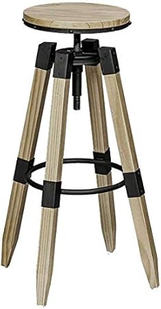 HOMRanger Stuhl aus massivem Holz Barstuhl Drehbarer Barhocker Heben zu