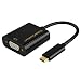 USB C to VGA Adapter, CableCreation USB Type C to VGA Converter, Compatible with MacBook Pro 2019, Mac Mini, Surface Book 2, Chromebook Pixel, XPS 13/15, Yoga 920, Galaxy S10, Black primary