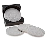 Thirstystone Embossed Coasters - Set of 4 with Holder