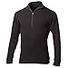 Minus33-100% Merino Wool - Isolation Men’s Midweight Quarter Zip - Warm Pullover - Outdoor Recreation Sweater - No Itch Renewable Fabric - Black - X-Large