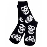 Philcos Men's The Misfits Skull Pattern Socks Black