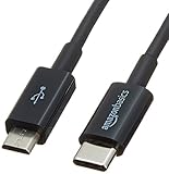 AmazonBasics USB Type-C to Micro-B 2.0 Charger Cable - 3 Feet (0.9 Meters) - Black