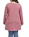 Women's Flowy Plus Size Tunic Shirts Long Loose Fit Tops for Leggings (Red, 3X)