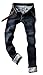 Plaid&Plain Men's Thermal Fleece Lined Winter Slim Fit Straight-Leg Jeans