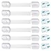 Adoric Baby Safety Locks, Child Proof Cabinets, Drawers, Appliances, Toilet Seat, Fridge and Oven , Tools or Drilling, Uses Adhesive with Adjustable Strap and Latch System 6 Pack (White)